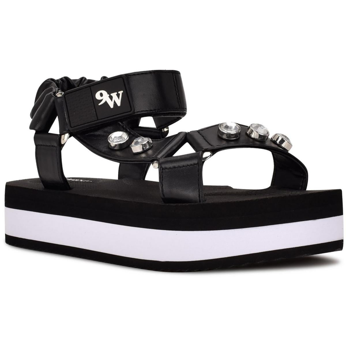 Cutie 3 Womens Faux Leather Jeweled Ankle Strap