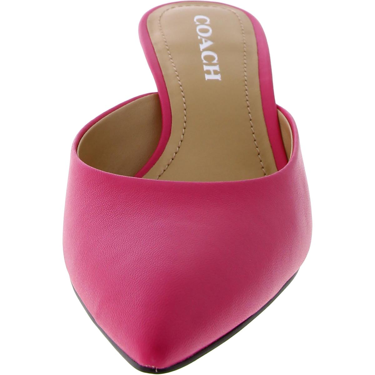 Renn Womens Leather Kitten Mules