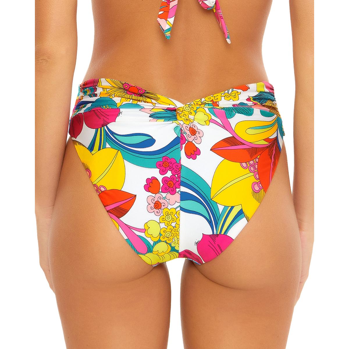 Fontaine High Waist Womens Printed Nylon Swim Bottom Separates