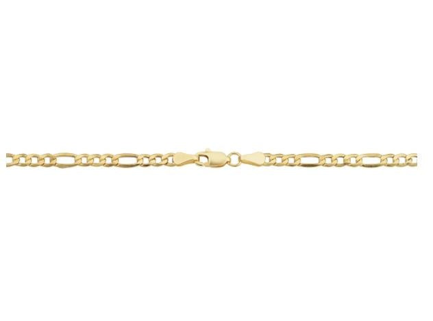 10k Yellow Gold 3.5-millimeter Figaro Bracelet3