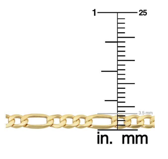 10k Yellow Gold 3.5-millimeter Figaro Bracelet4