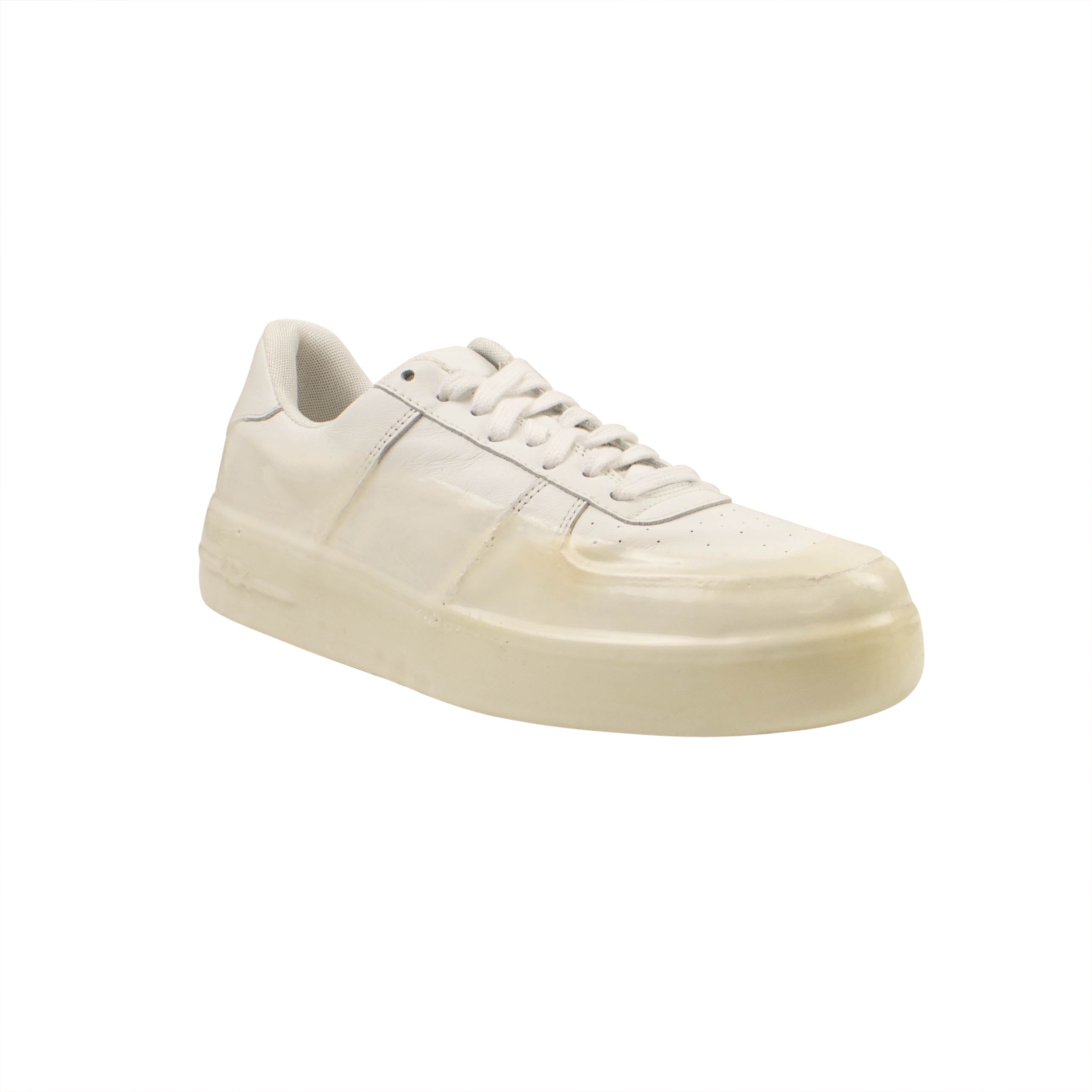 424 ON FAIRFAX White Wax Dipped Low Top Sneakers1