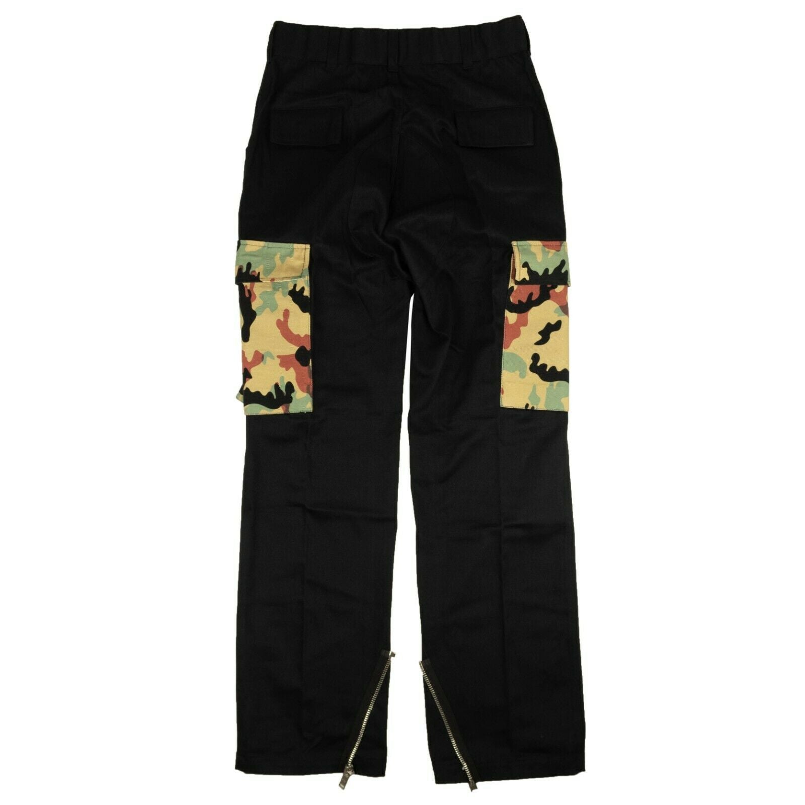 424 ON FAIRFAX Black Camo Print Cotton Cargo Pants