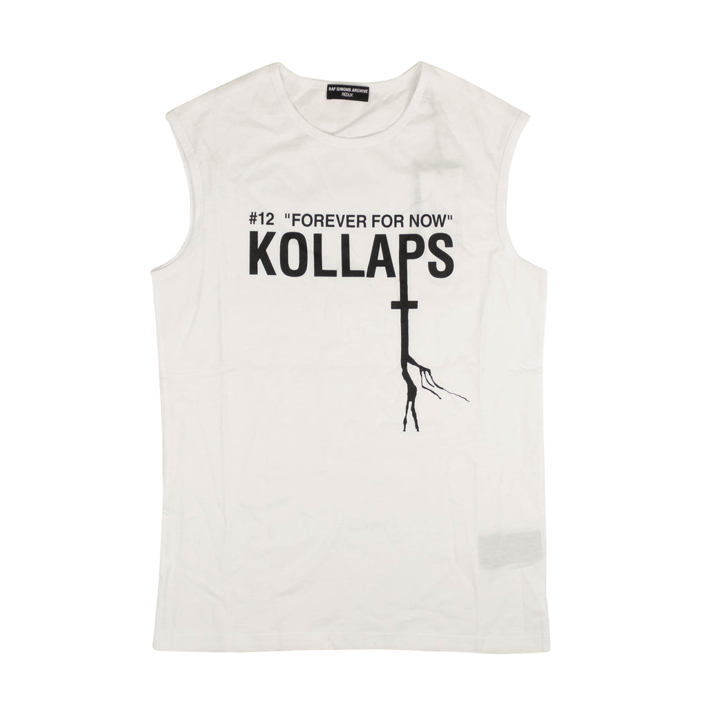 RAF SIMONS White Sleeveless Slim-Fit Kollaps Print Tank Top – Bluefly