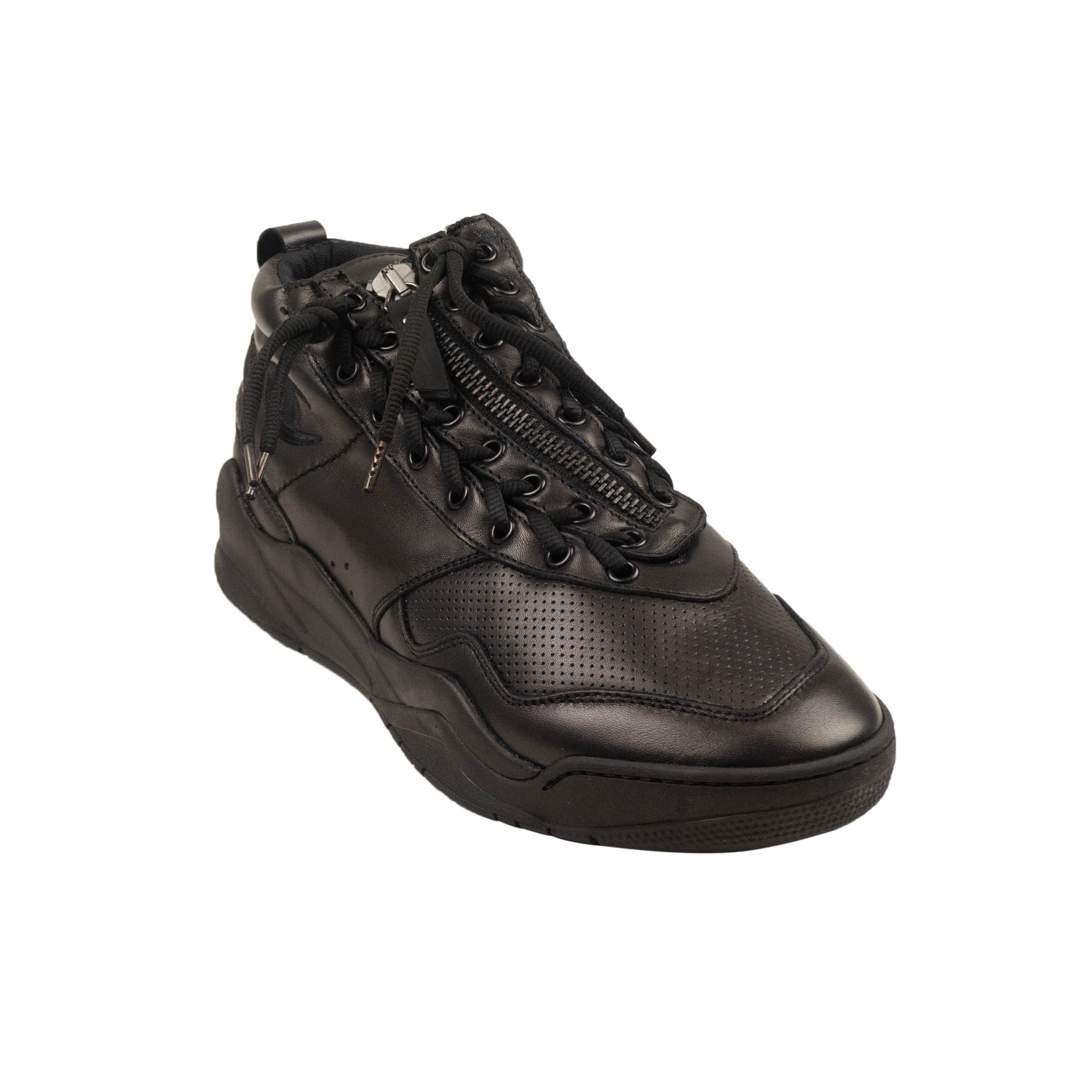 CASBIA Black Leather AWOL Atlanta Sneakers1