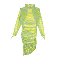 MAISIE WILEN Multi Yellow Turtleneck Dress1