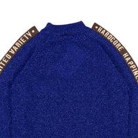 SURVIVAL OF THE FASHIONEST Blue Glitter Slogan Sweater4