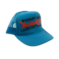 SICKO Teal Working Like a Sicko Trucker Hat1