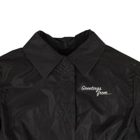 PALM ANGELS Black Recovery Logo Windbreaker Coat4