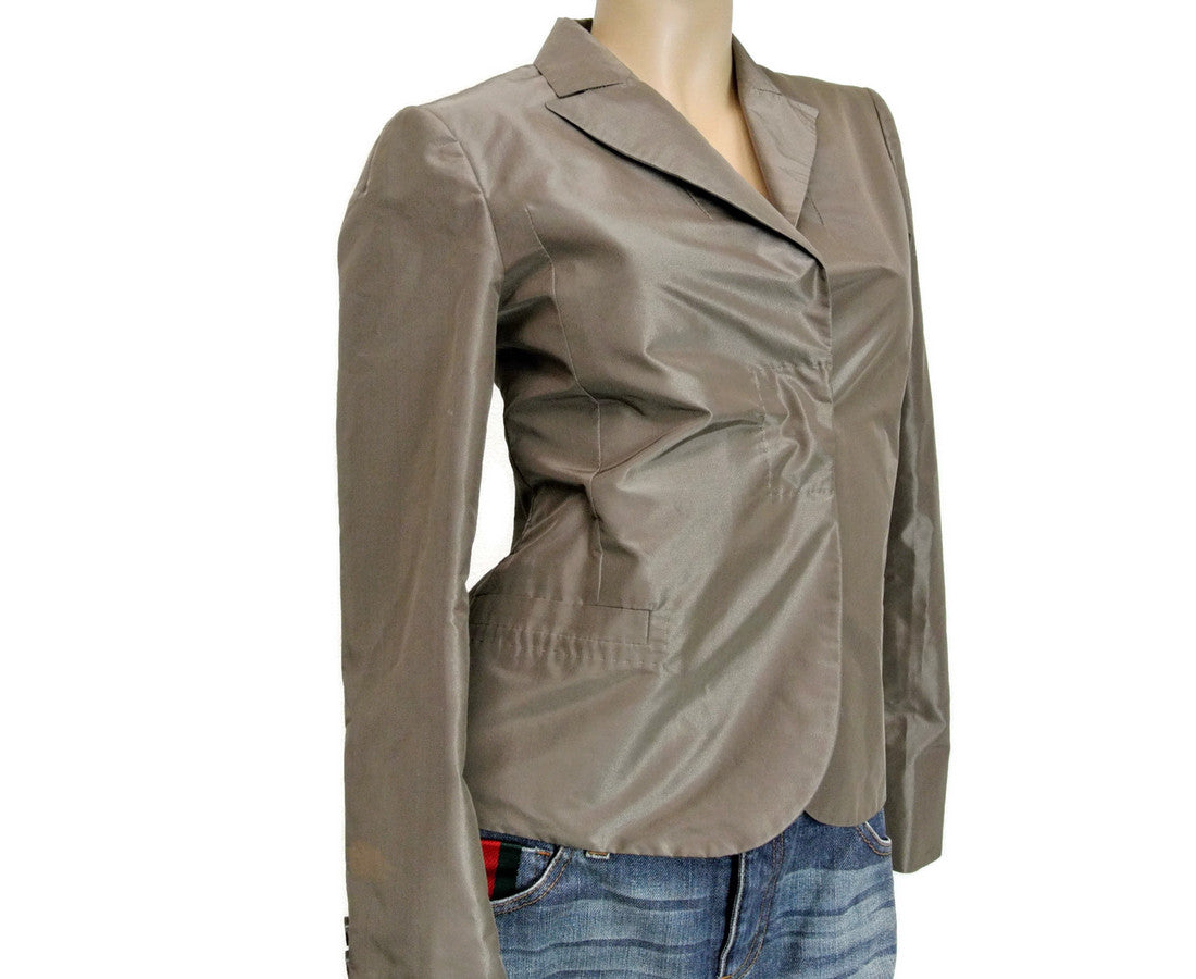 Gucci Women's Taffeta Top Basic Jacket Blazer NWT 255256 (38 IT)5