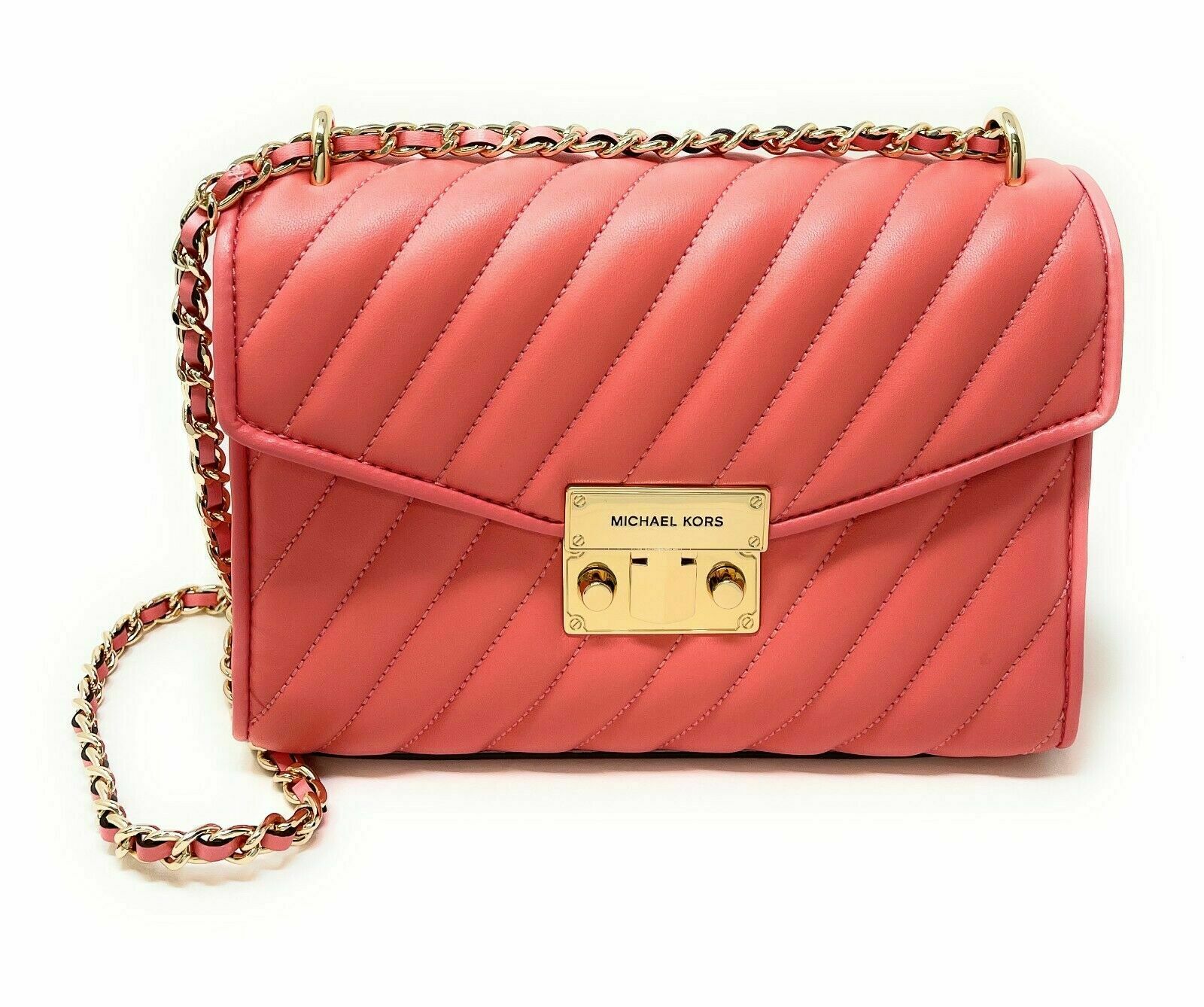 Michael Kors Women's Rose Quilted Leather Flap Shoulder Bag1