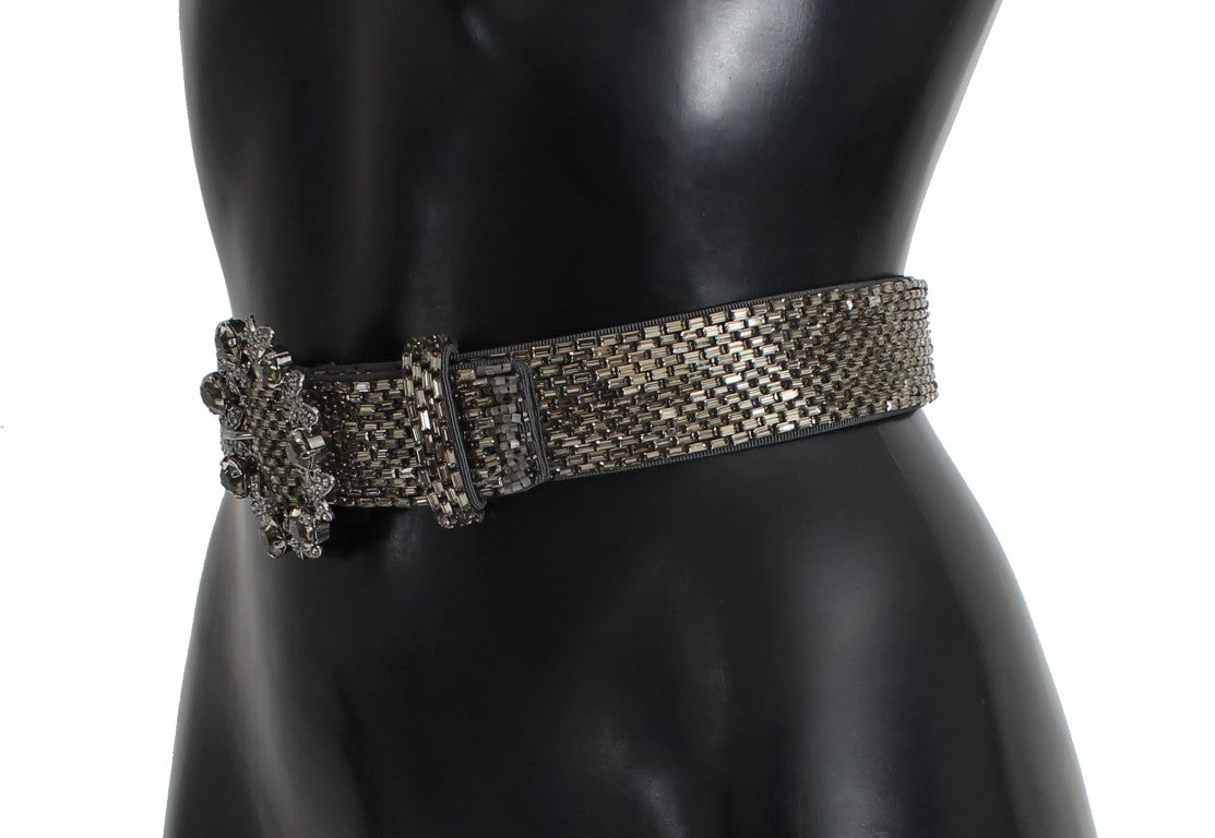 Dolce & Gabbana Crystal Buckle Sequined Waist Women's Belt2