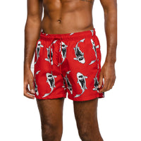 Hugo Boss Men's Red Fish Animal Print Swim Shorts Trunks1