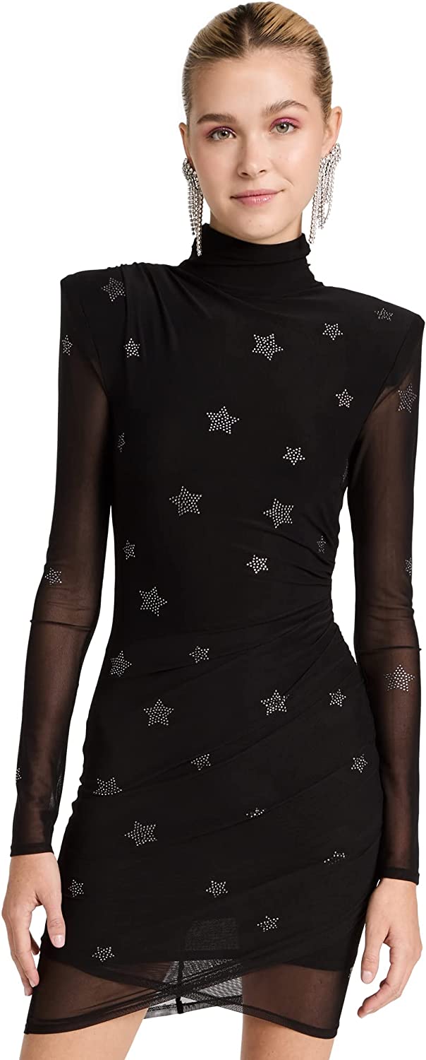 Cinq à Sept Women's Star Marlene Dress Black Mesh Nylon Mini Strech –  Bluefly