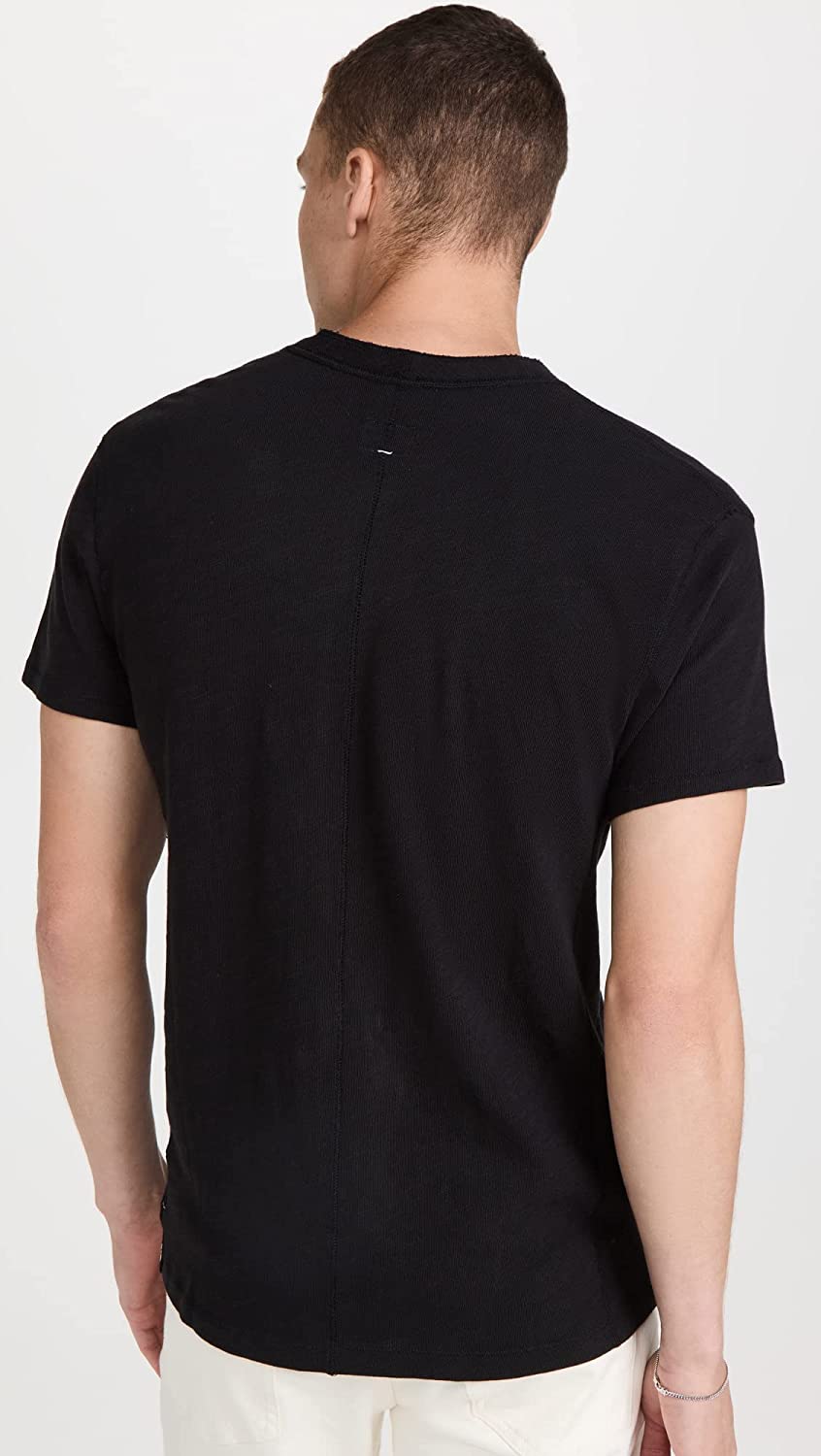 rag & bone Men's Classic Henley, Jet Black2