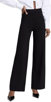 rag & bone Women's Irina Ponte Wide Leg Pants, Black2