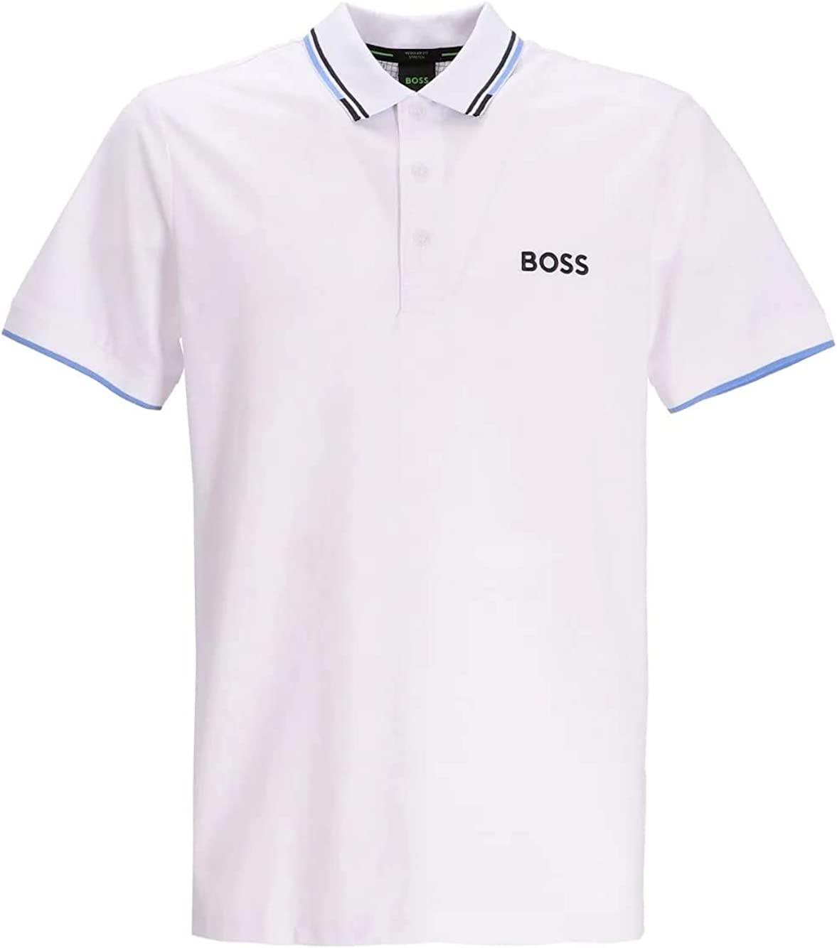 BOSS Men's Sporty Regular Fit Cotton Polo Shirt, Training White1