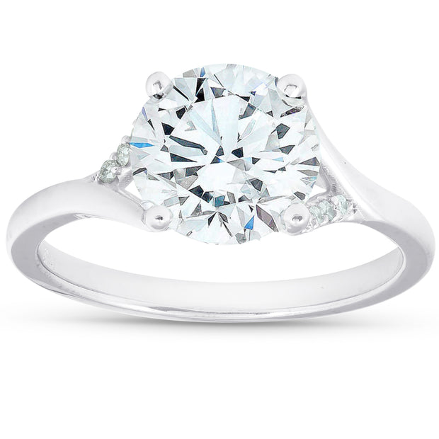 VS 2.50 Ct Diamond Engagement Ring 14k White Gold