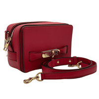 New Alexander McQueen Women's Myth Red Leather Crossbody Bag 609431 60134