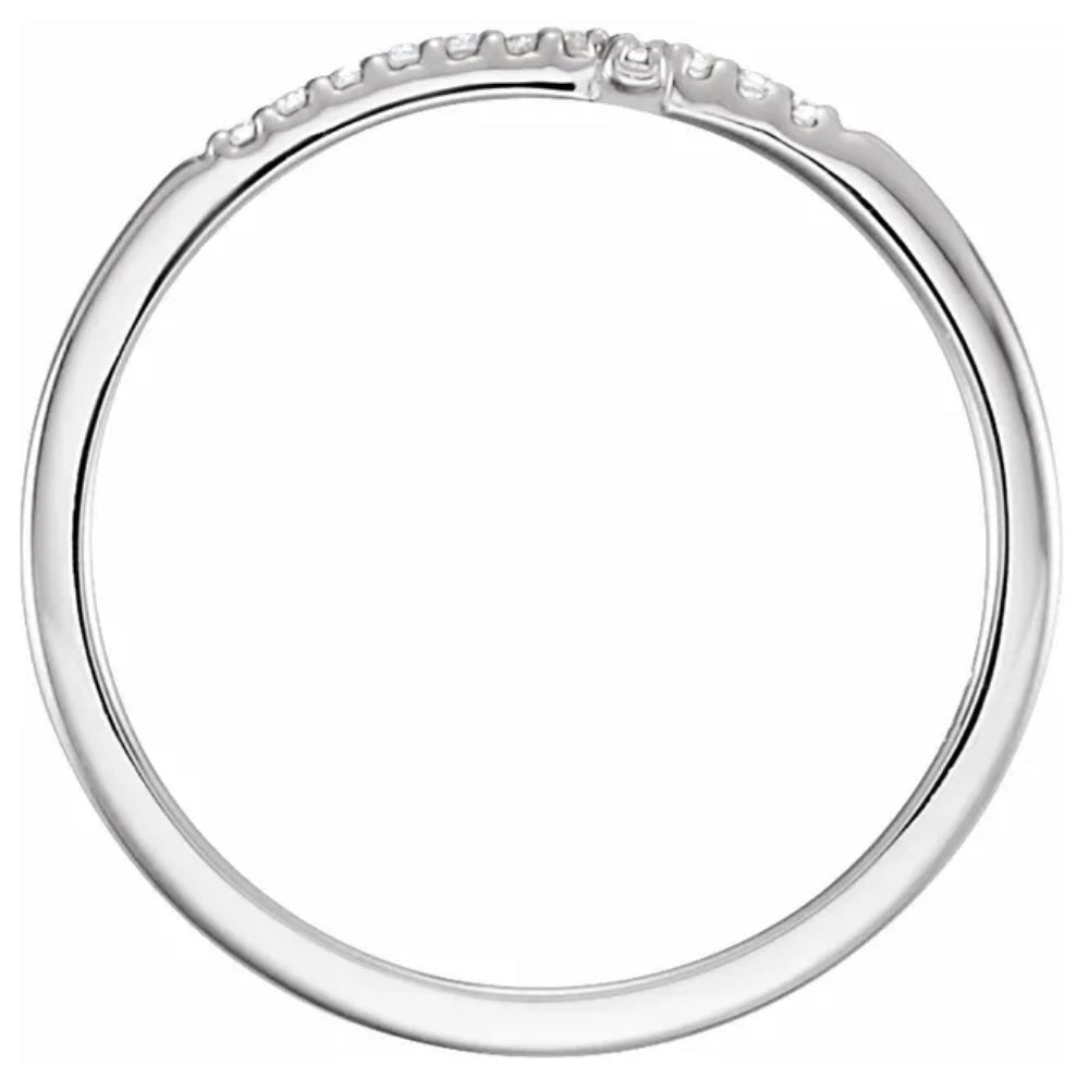 White Gold Sideways Cross Diamond Ring2