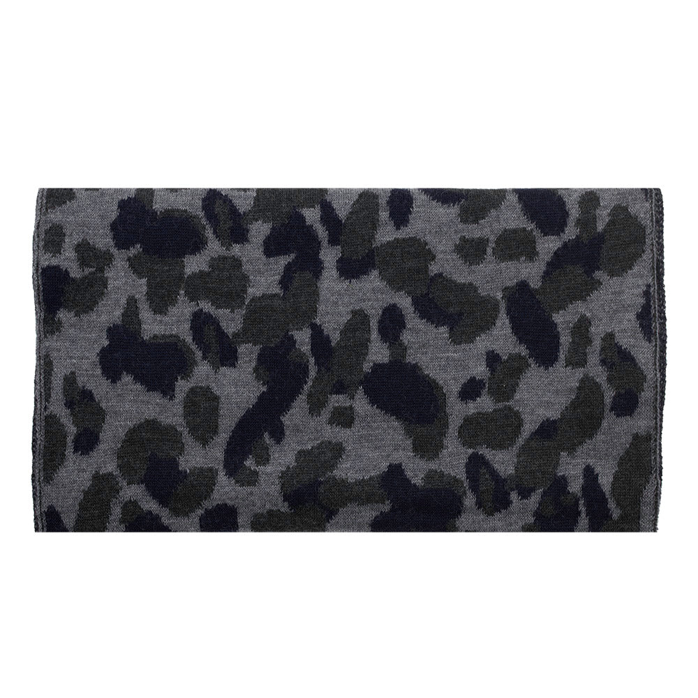 Lanvin Unisex Virgin Wool Scarf Heather Grey Camouflage1