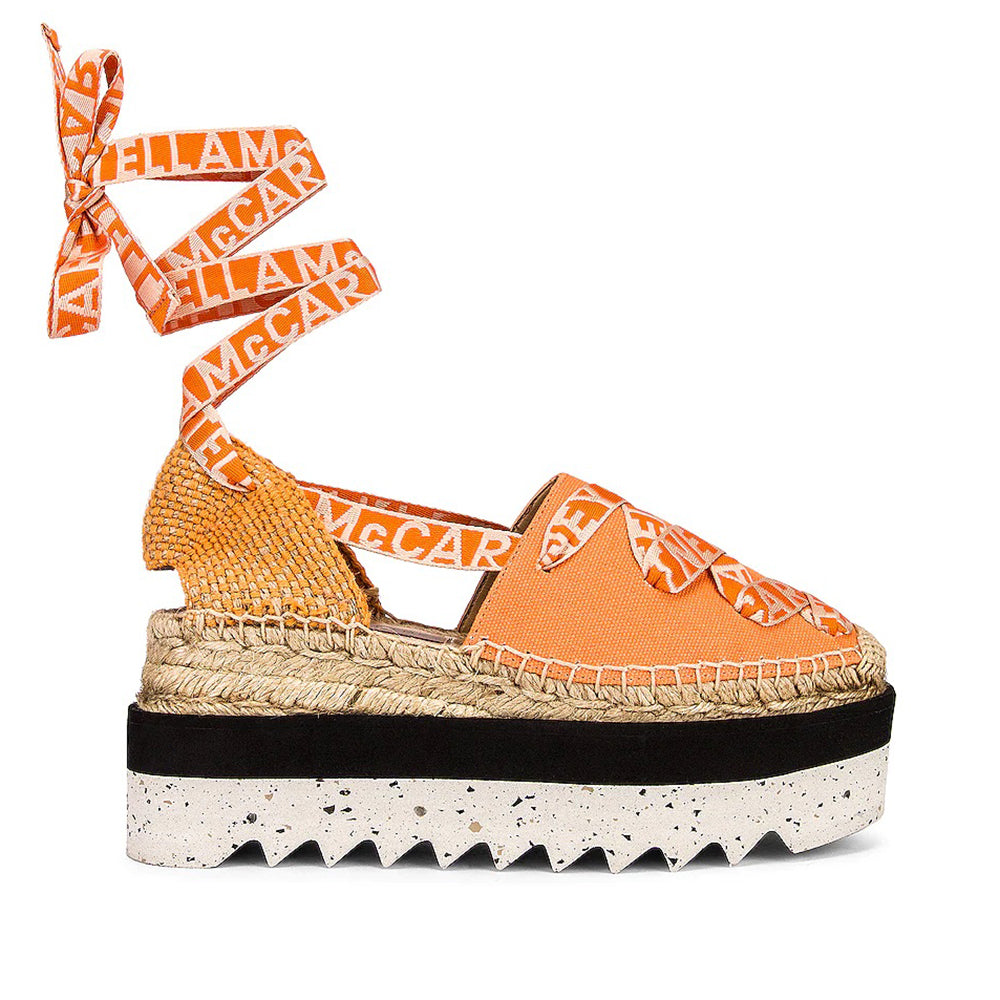 Stella McCartney Women's Elyse Gaia Platform Wedge Sneaker in Orange1