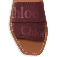 Chloe Women's Leather Flat Sandal in Obscure Purple5