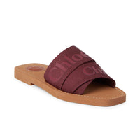 Chloe Women's Leather Flat Sandal in Obscure Purple2