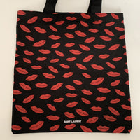 Saint Laurent Unisex Cotton Tote Bag 'Lips' Print2