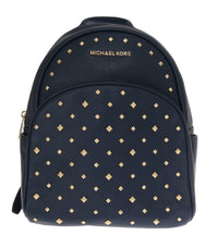 Michael Kors Navy Blue ABBEY Leather Backpack Women's Bag1