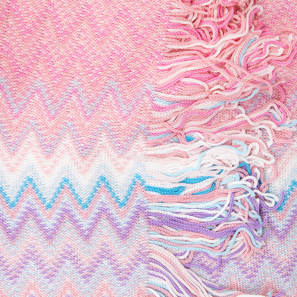 Missoni Women's Cotton Zig-Zag Scarf Shawl Sarong Wrap Pink4