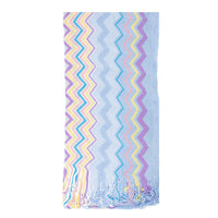 Missoni Women's Cotton Zig-Zag Scarf Shawl Sarong Wrap Pastel Blue Yellow2