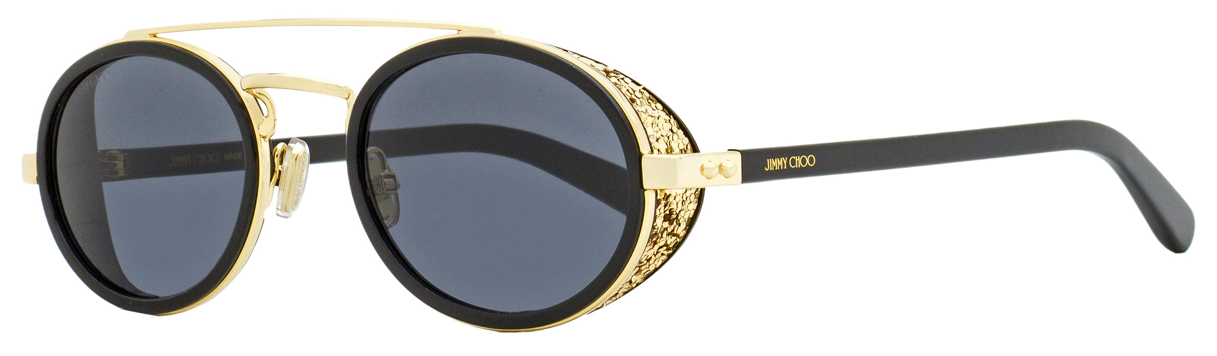 Jimmy Choo Oval Sunglasses Tonie/S 2M2IR Black/Gold 51mm1