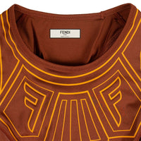 FENDI Orange Graphic Logo Tank Top3