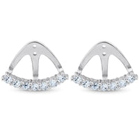 3/4 Ct Diamond Stud Earring Jackets 14k White Gold (up to 8mm)2