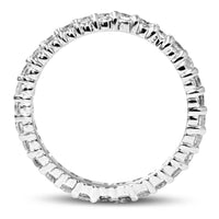 1Ct T.W. Round Real Diamond Eternity Ring 14k White Gold Wedding Stackable Band2