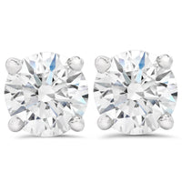 1.50ct Lab Grown Diamond Studs 14k White Gold Screw Backs1