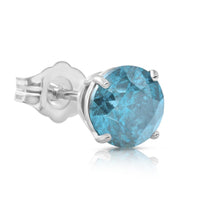 1/5ct Blue Diamond Single Stud 10K White Gold2