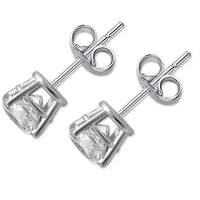 VS 4 Ct TW (8mm) Round Moissanite Studs 14k White Gold4