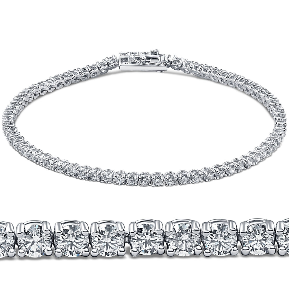 3ct. Round Cut Diamond Tennis Bracelet In 14k White Gold 7"3